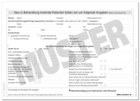 Anmeldeformular - Anamnese (DIN A5 - Querformat) 1007024505