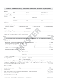 Anmeldeformular - Anamnese / Pflegegrad (DIN A5) 1007024511