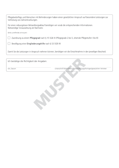 Anmeldeformular - Anamnese / Pflegegrad (DIN A5) 1007024511