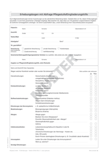 Anmeldeformular - Anamnese / Pflegegrad (DIN A4) 1007024512