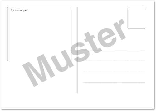 Mehrzweck Postkarte Patient Patienteninformation