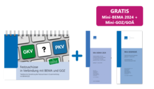 Kombi-Angebot: Festzuschüsse in Verbindung mit BEMA und GOZ mit Gratis Mini-BEMA 2024 und Mini-GOZ 1009901104